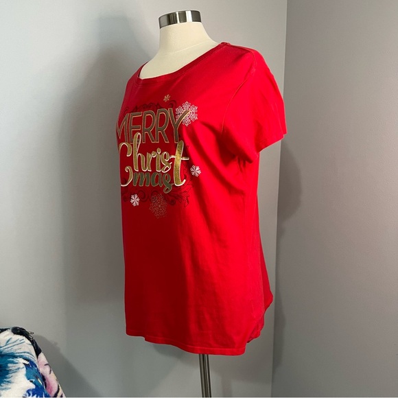 Holiday Time XL Red Short Sleeve Christmas Holiday T-Shirt Tee - Picture 7 of 11
